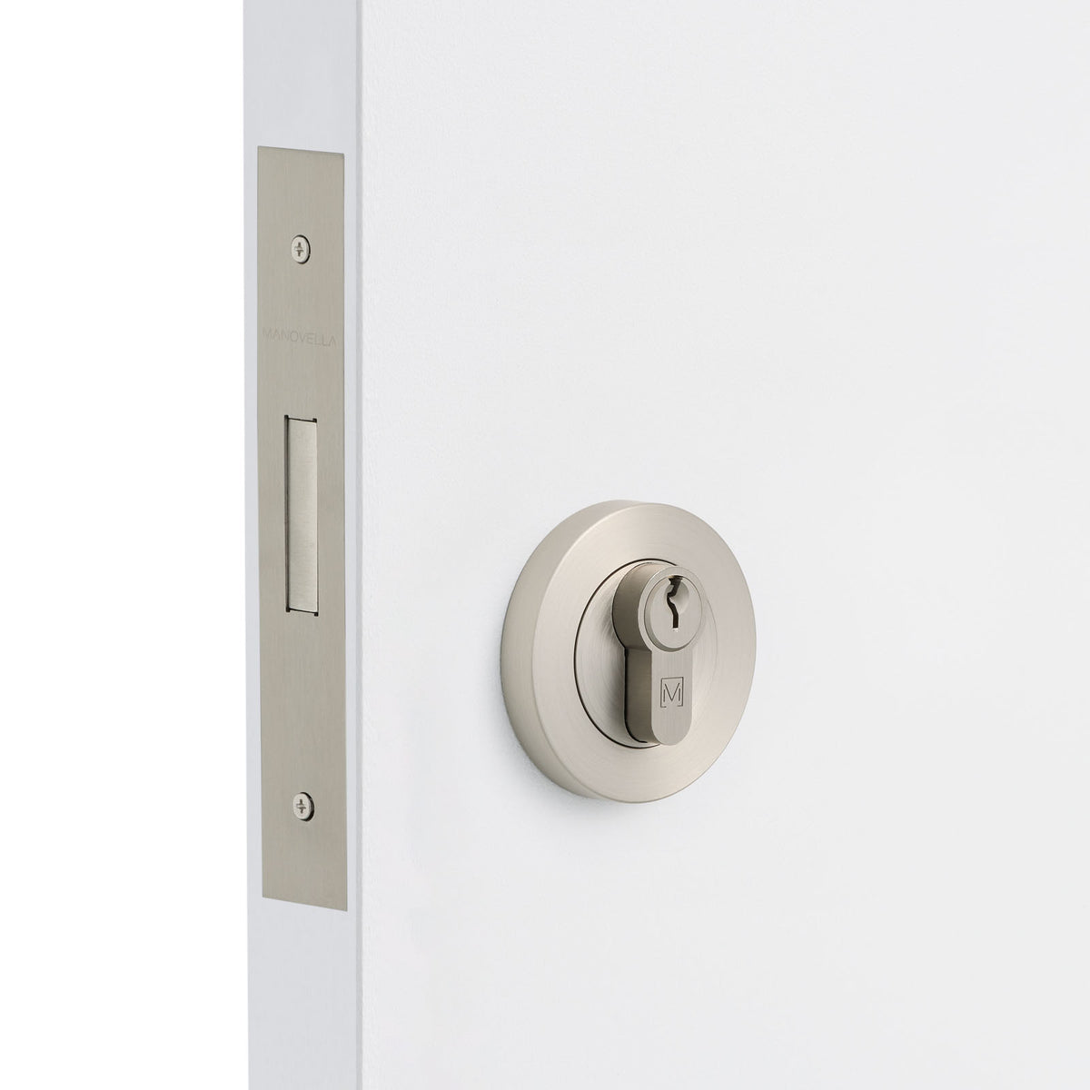 Brushed Nickel Euro Deadbolt Kit