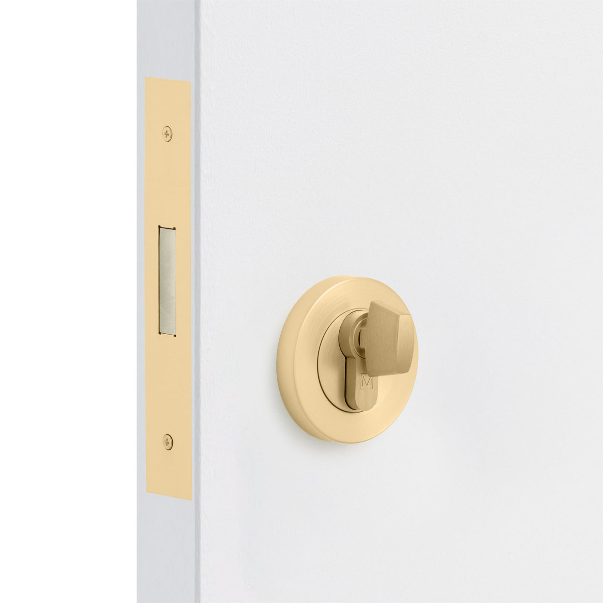 Satin Brass Euro Deadbolt Kit