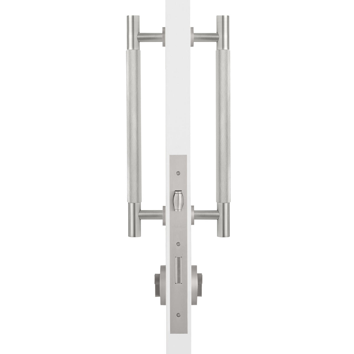 Brushed Nickel Roller Lock Kit - Charmian Pull