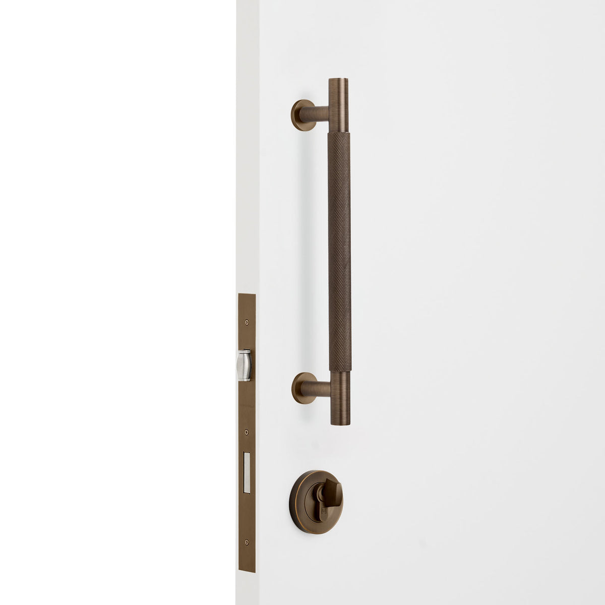 Aged Brass Roller Lock Kit - Charmian Pull