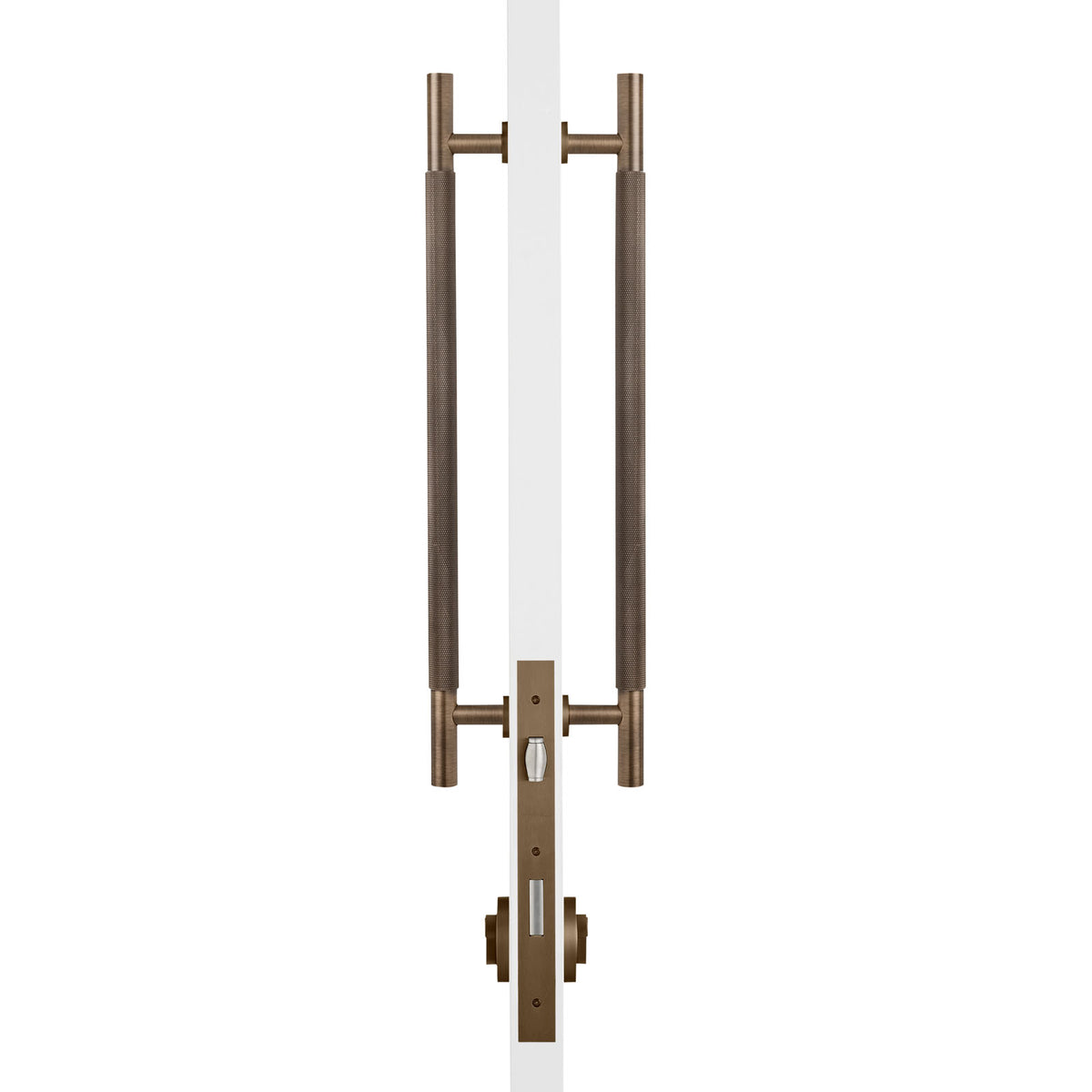 Aged Brass Roller Lock Kit - Charmian Pull