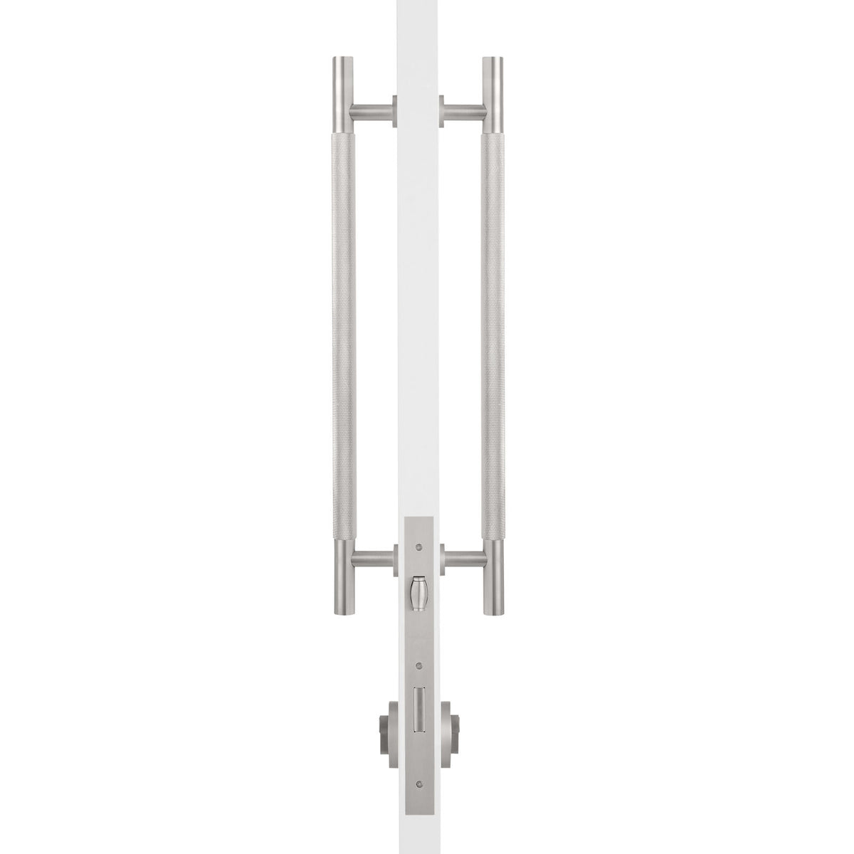 Brushed Nickel Roller Lock Kit - Charmian Pull