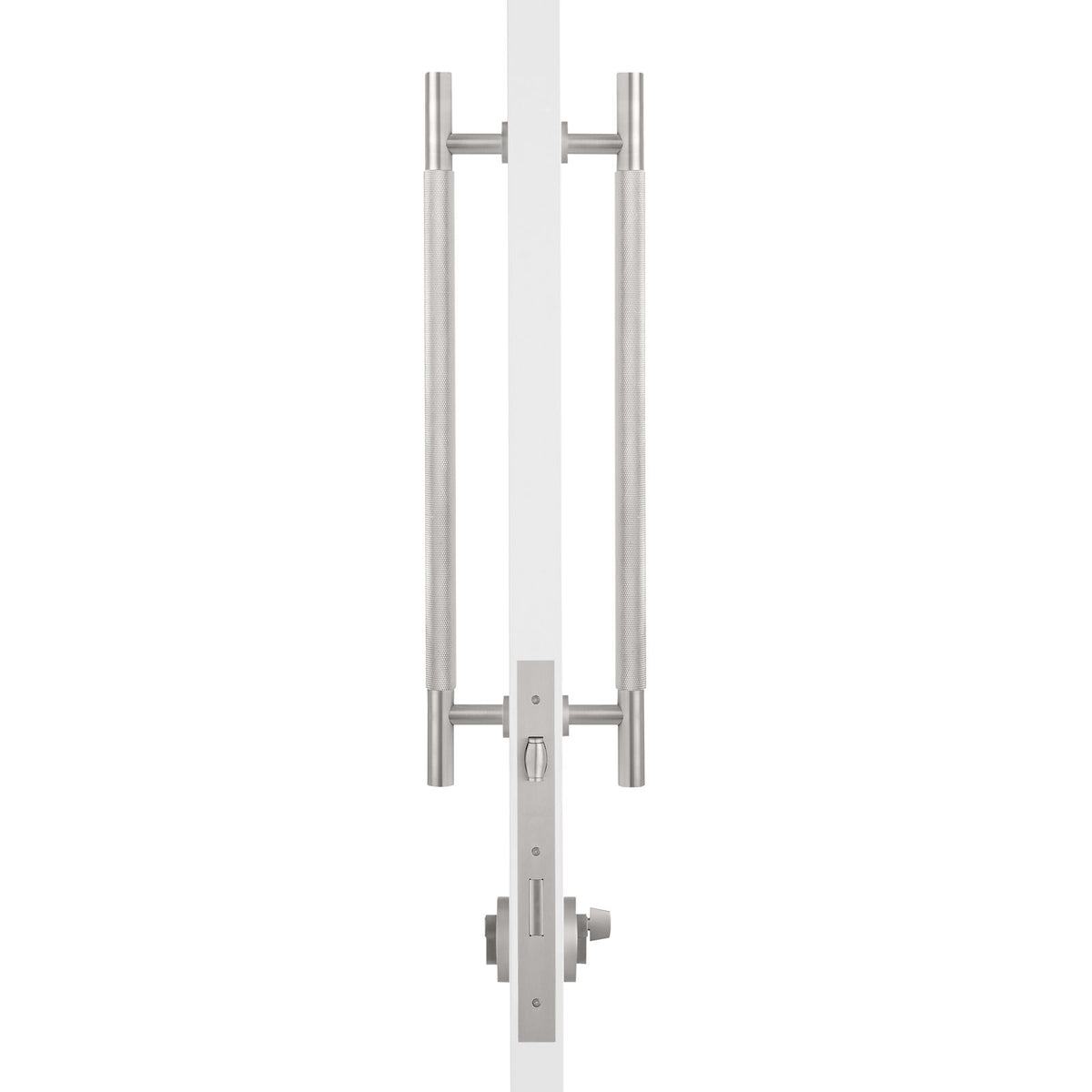 Brushed Nickel Roller Lock Kit - Charmian Pull