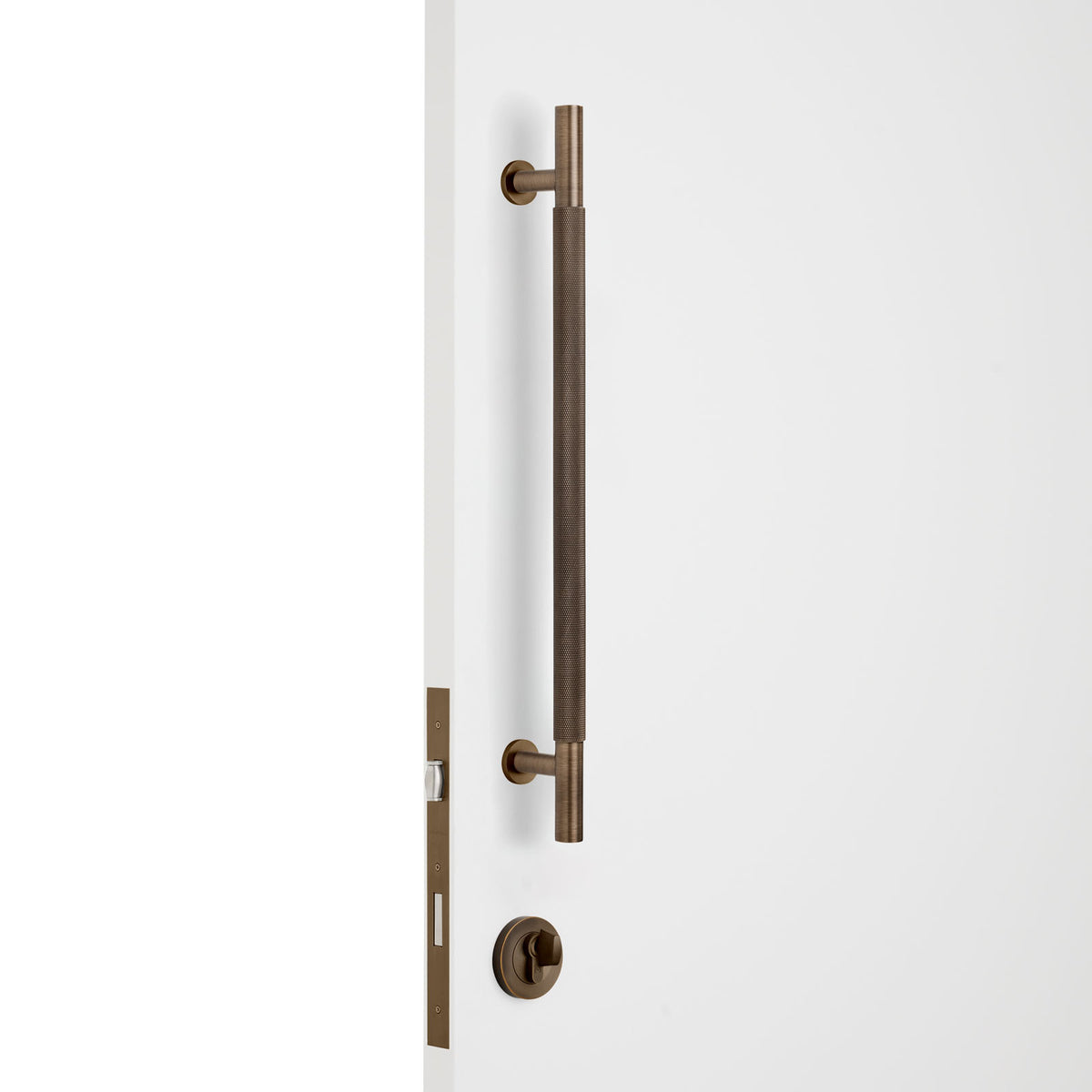 Aged Brass Roller Lock Kit - Charmian Pull