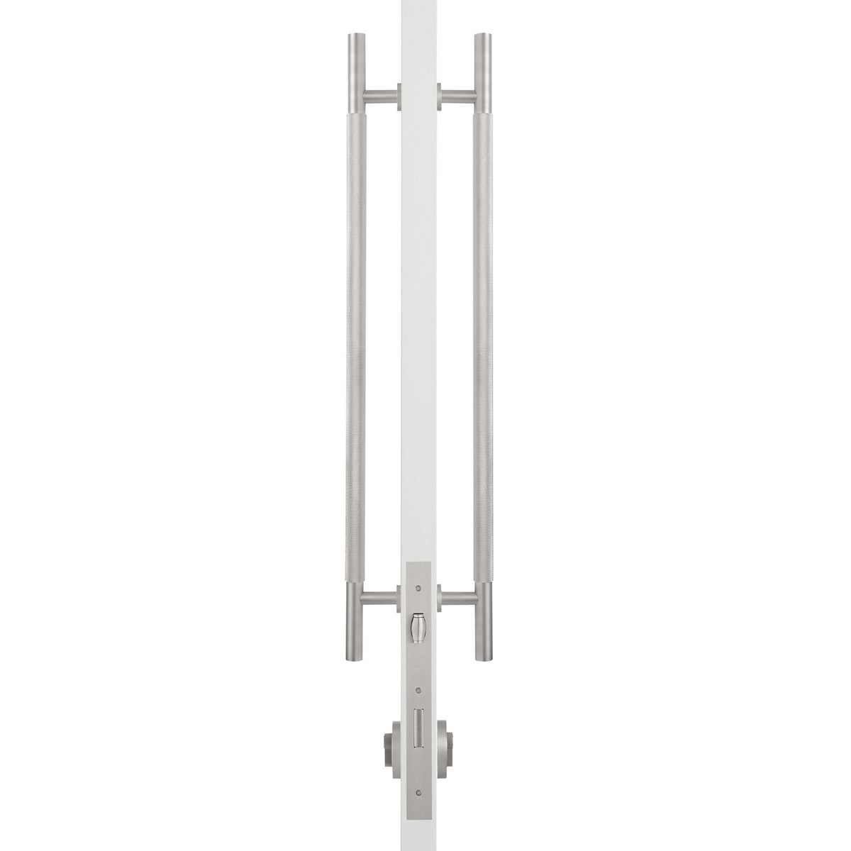 Brushed Nickel Roller Lock Kit - Charmian Pull