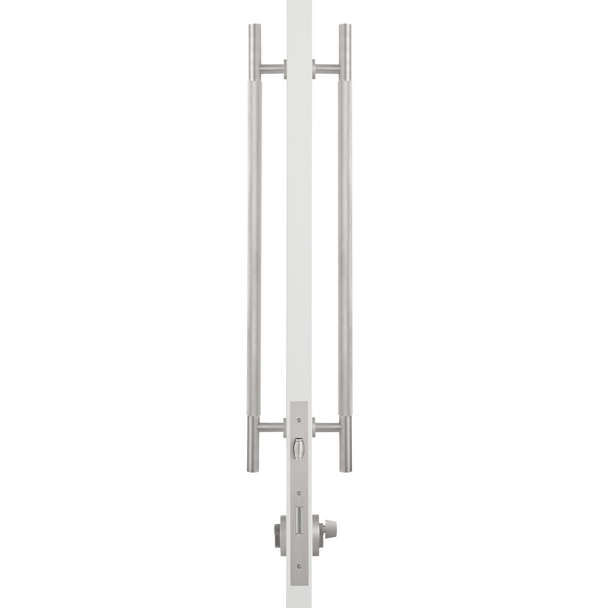 Brushed Nickel Roller Lock Kit - Charmian Pull