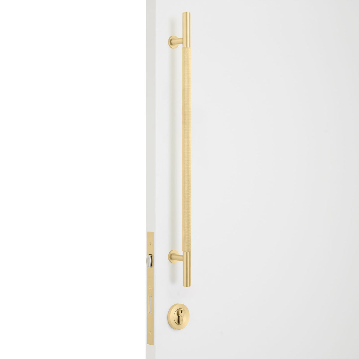 Satin Brass Roller Lock Kit - Charmian Pull