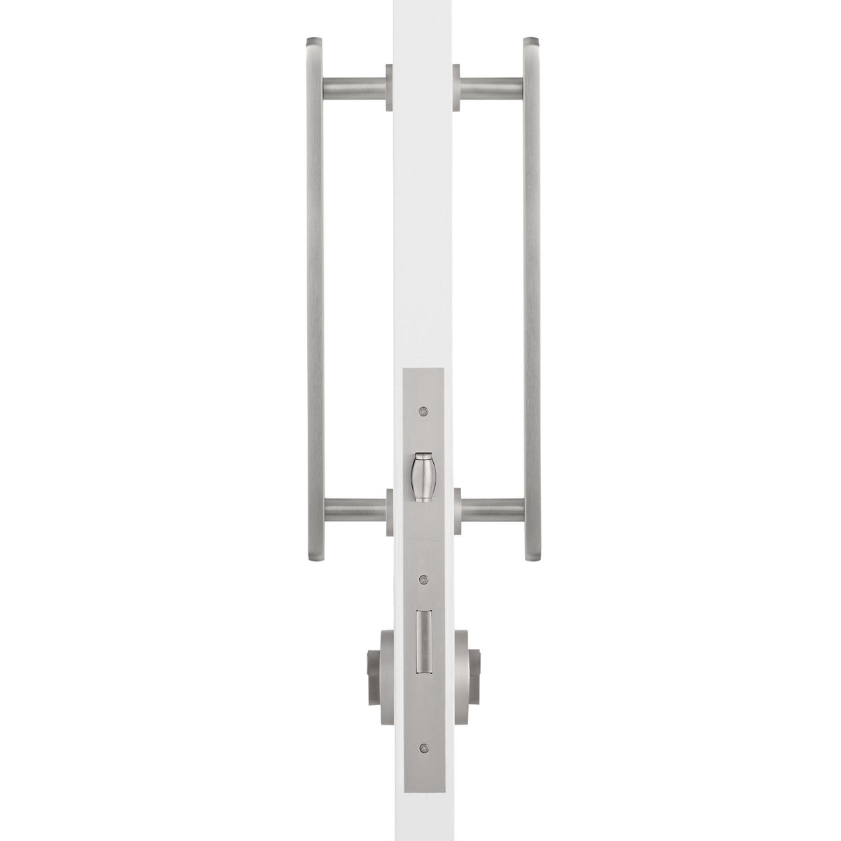 Brushed Nickel Roller Lock Kit - Imogen Pull