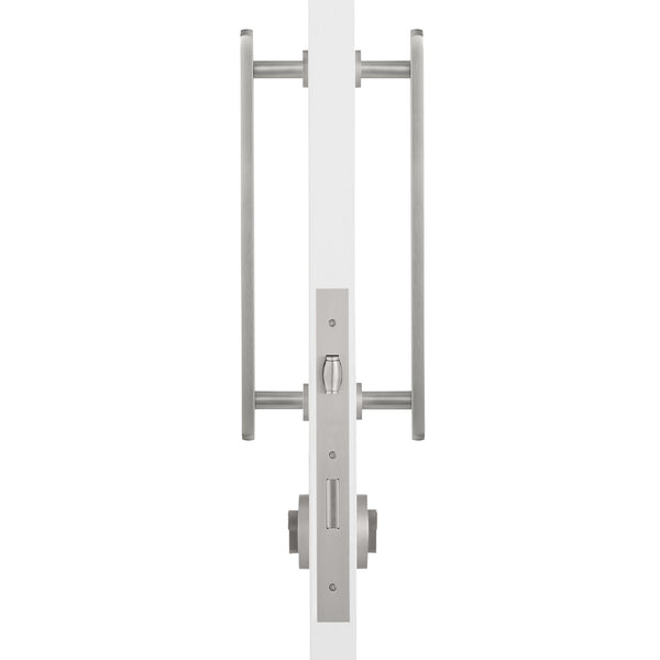 Brushed Nickel Roller Lock Kit - Imogen Pull- Manovella