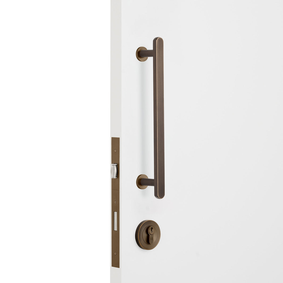 Aged Brass Roller Lock Kit - Imogen Pull