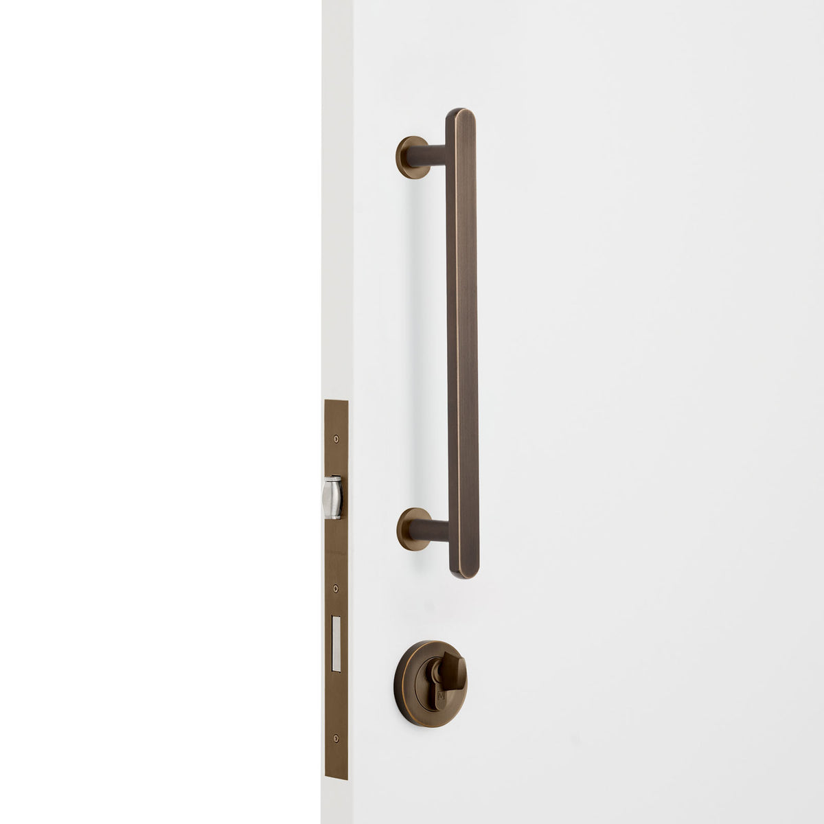 Aged Brass Roller Lock Kit - Imogen Pull