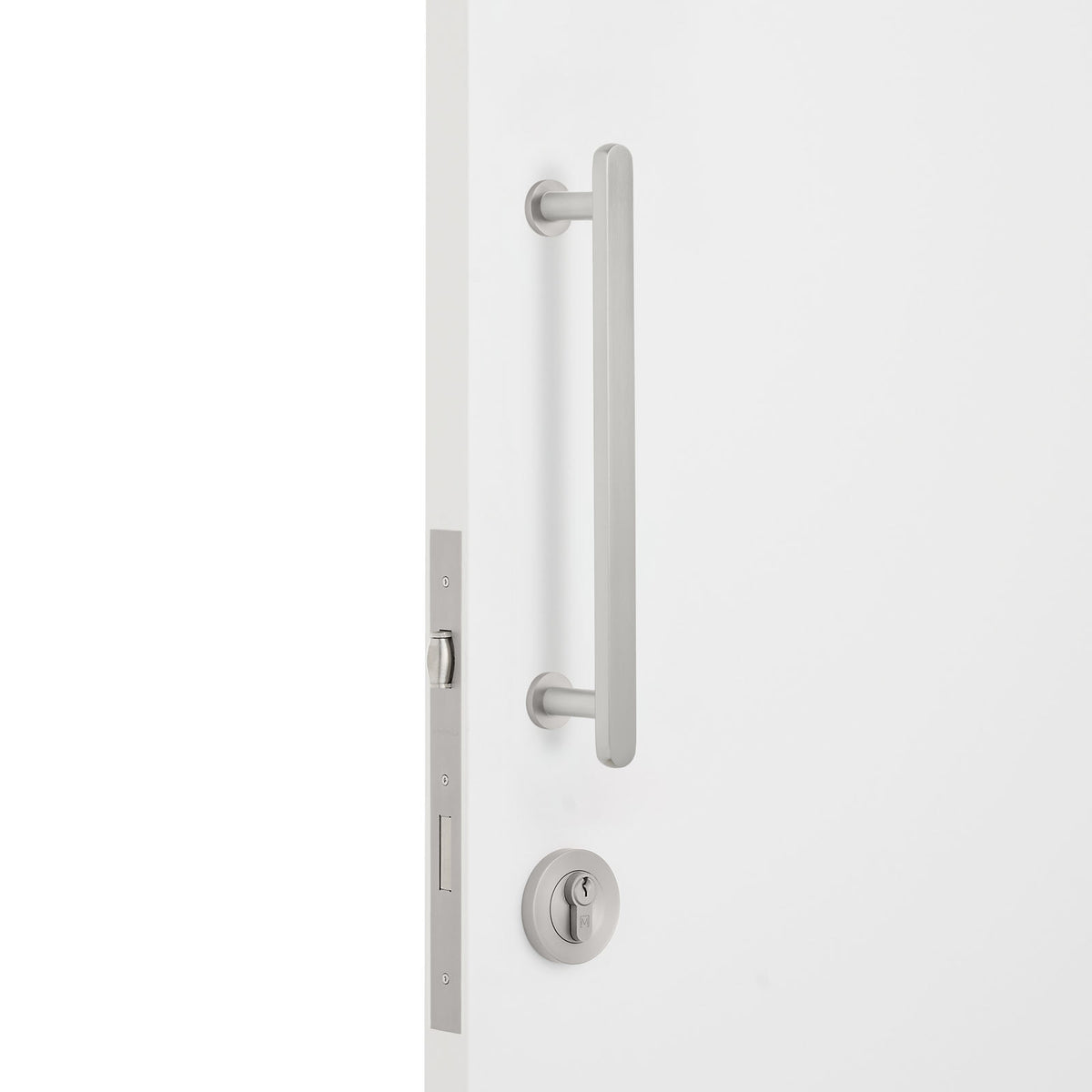 Brushed Nickel Roller Lock Kit - Imogen Pull