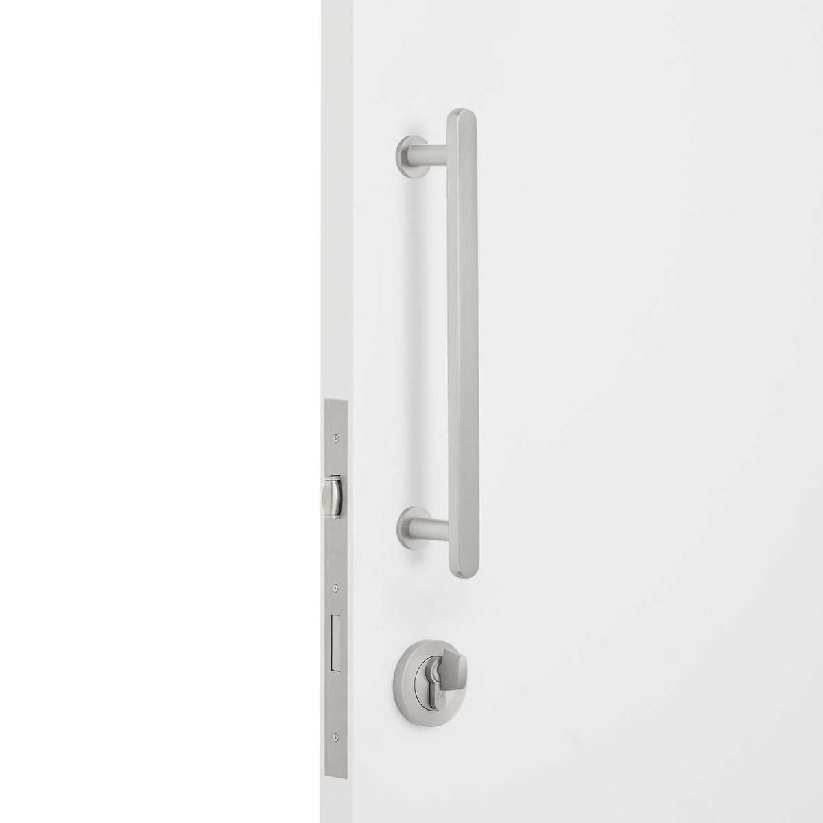 Brushed Nickel Roller Lock Kit - Imogen Pull