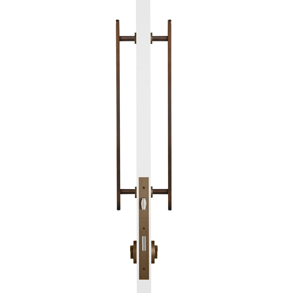 Aged Brass Roller Lock Kit - Imogen Pull