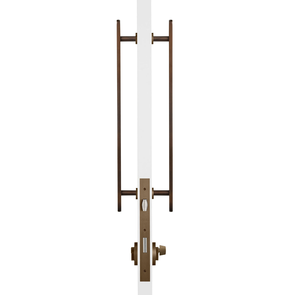 Aged Brass Roller Lock Kit - Imogen Pull