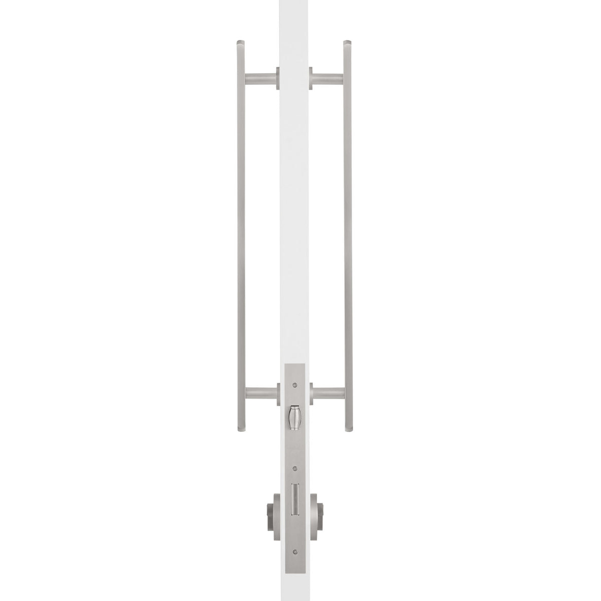 Brushed Nickel Roller Lock Kit - Imogen Pull