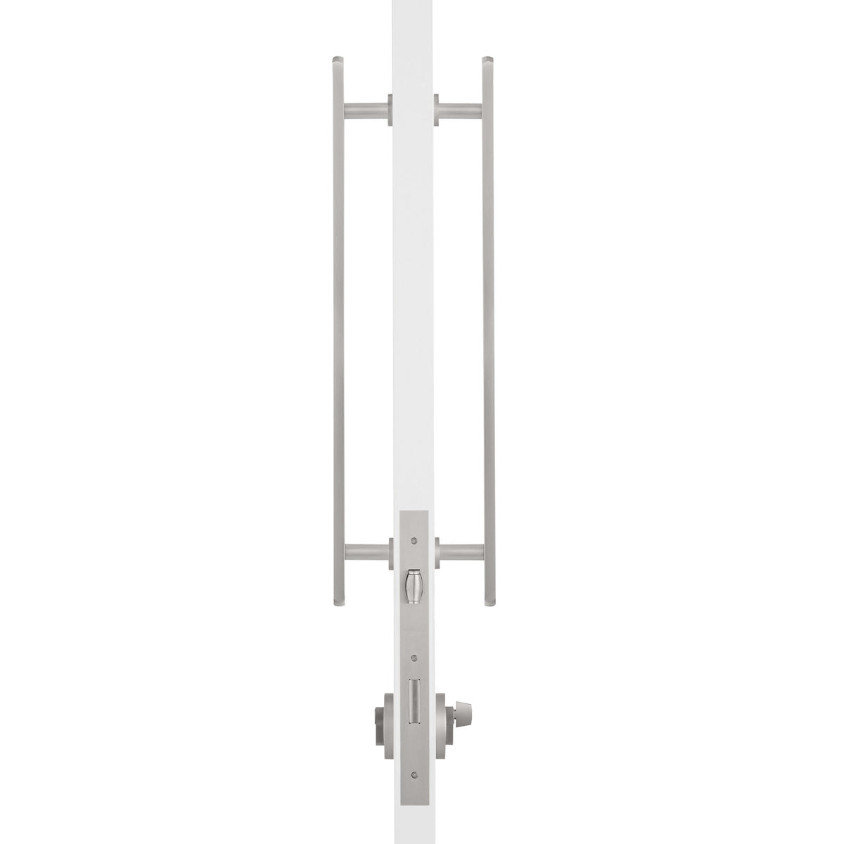 Brushed Nickel Roller Lock Kit - Imogen Pull