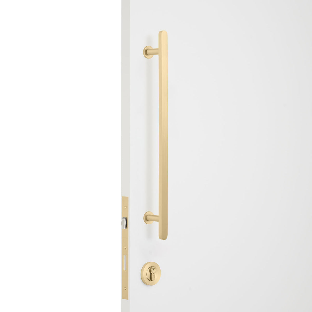 Satin Brass Roller Lock Kit - Imogen Pull