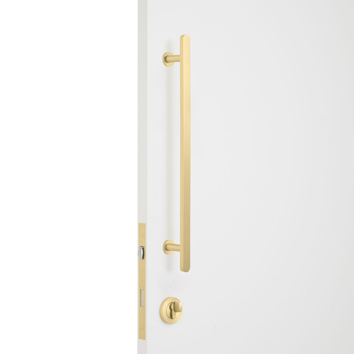 Satin Brass Roller Lock Kit - Imogen Pull