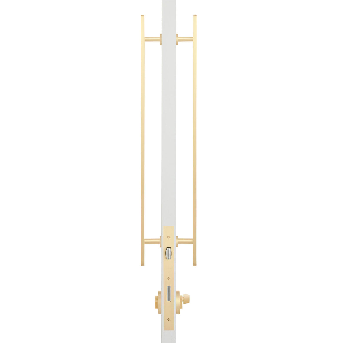 Satin Brass Roller Lock Kit - Imogen Pull