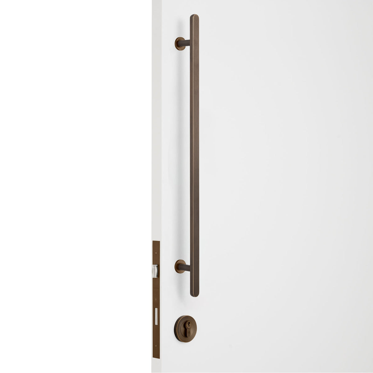 Aged Brass Roller Lock Kit - Imogen Pull