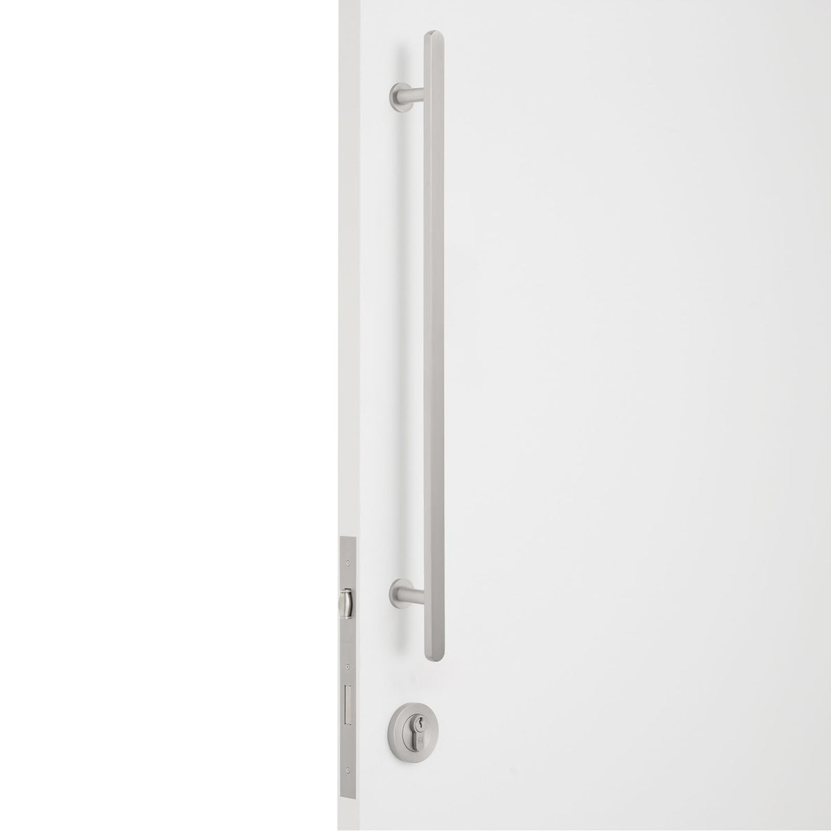 Brushed Nickel Roller Lock Kit - Imogen Pull