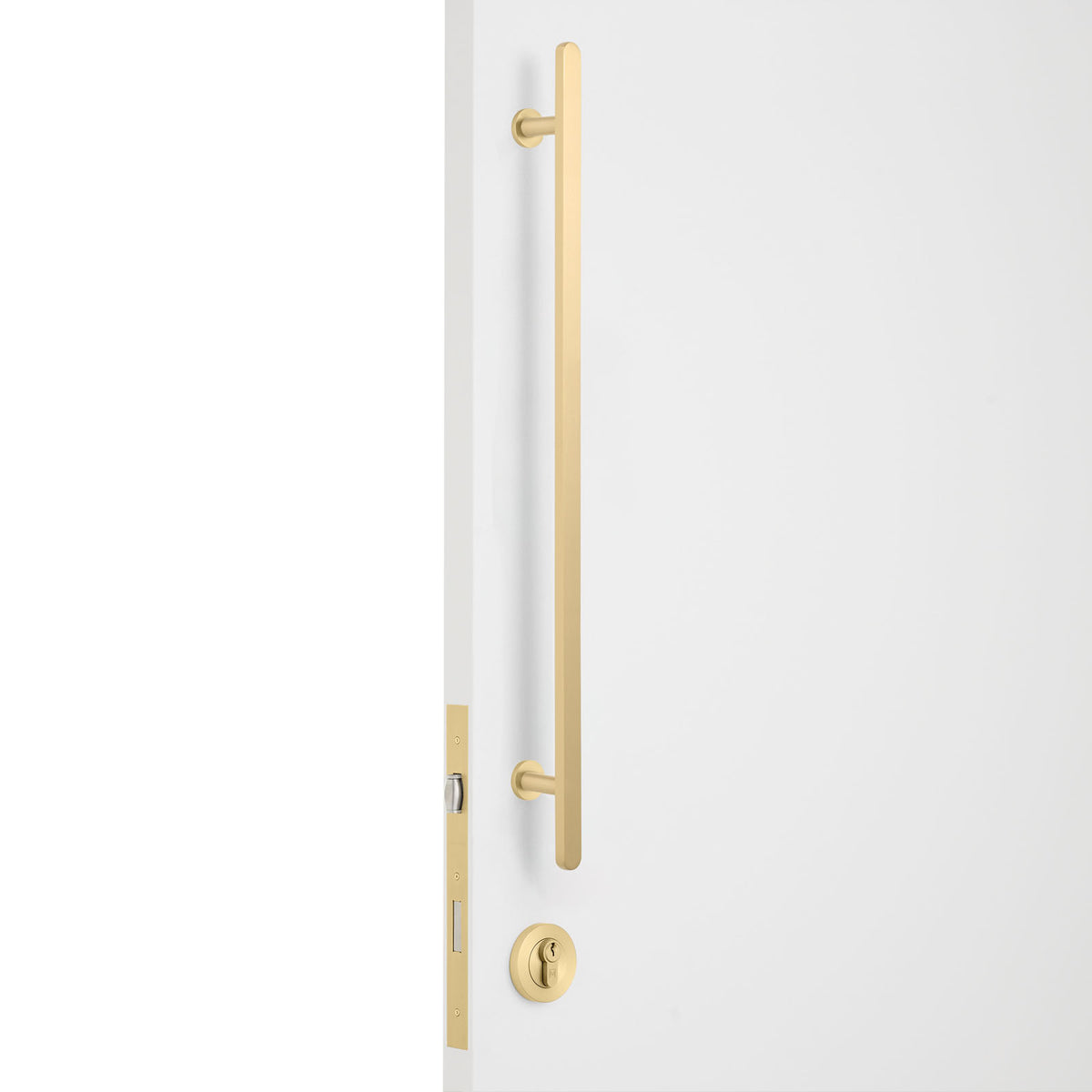 Satin Brass Roller Lock Kit - Imogen Pull