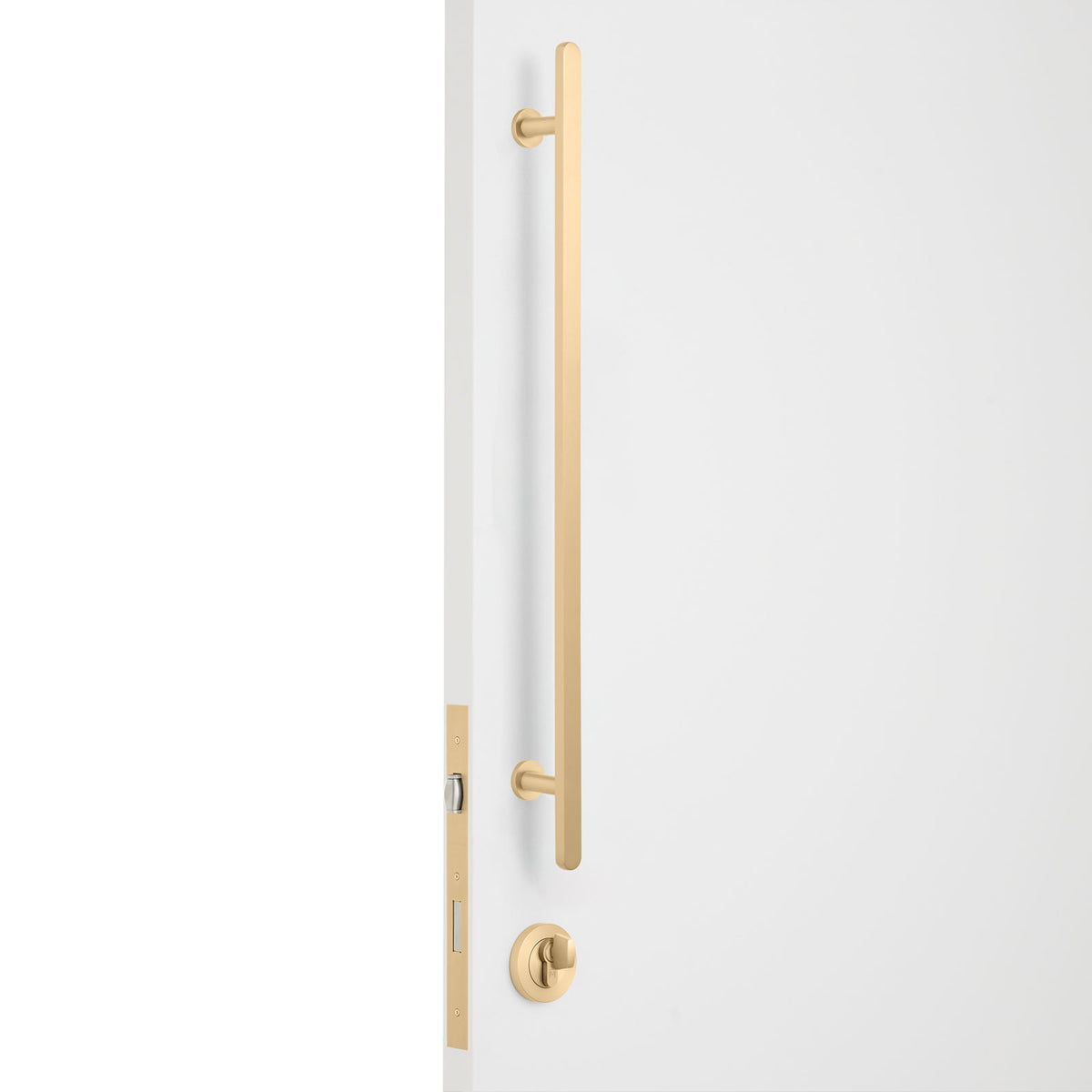 Satin Brass Roller Lock Kit - Imogen Pull