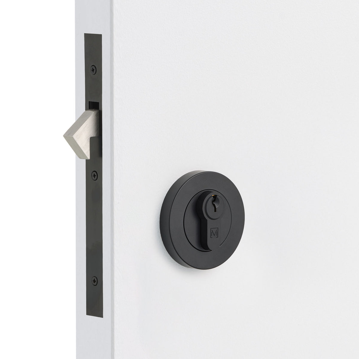 Matt Black Sliding Door Lock Kit