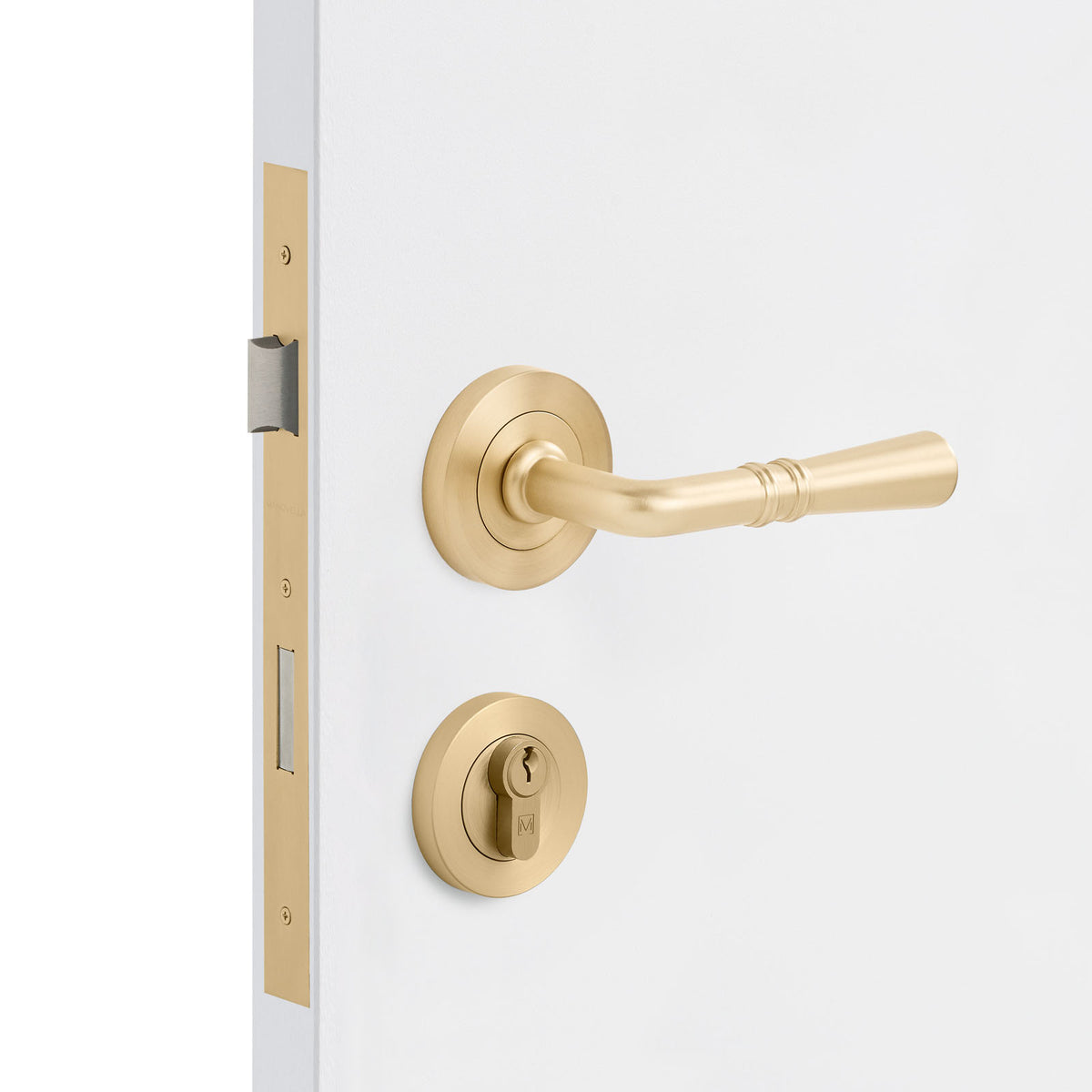 Satin Brass Entrance Door Kit
