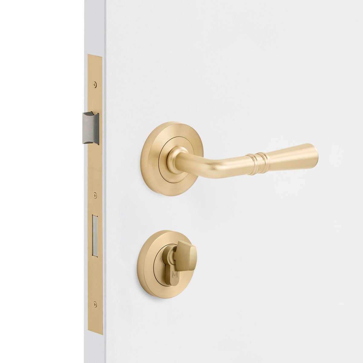 Satin Brass Entrance Door Kit