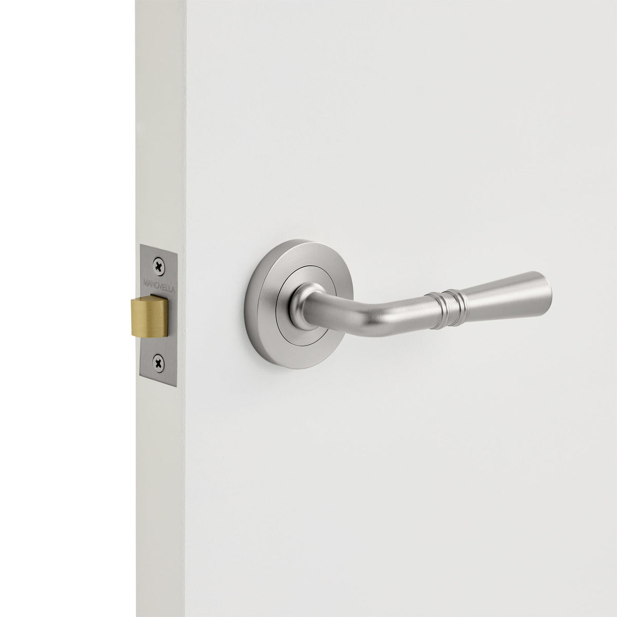 Brushed Nickel Passage Door Handle - Lexton