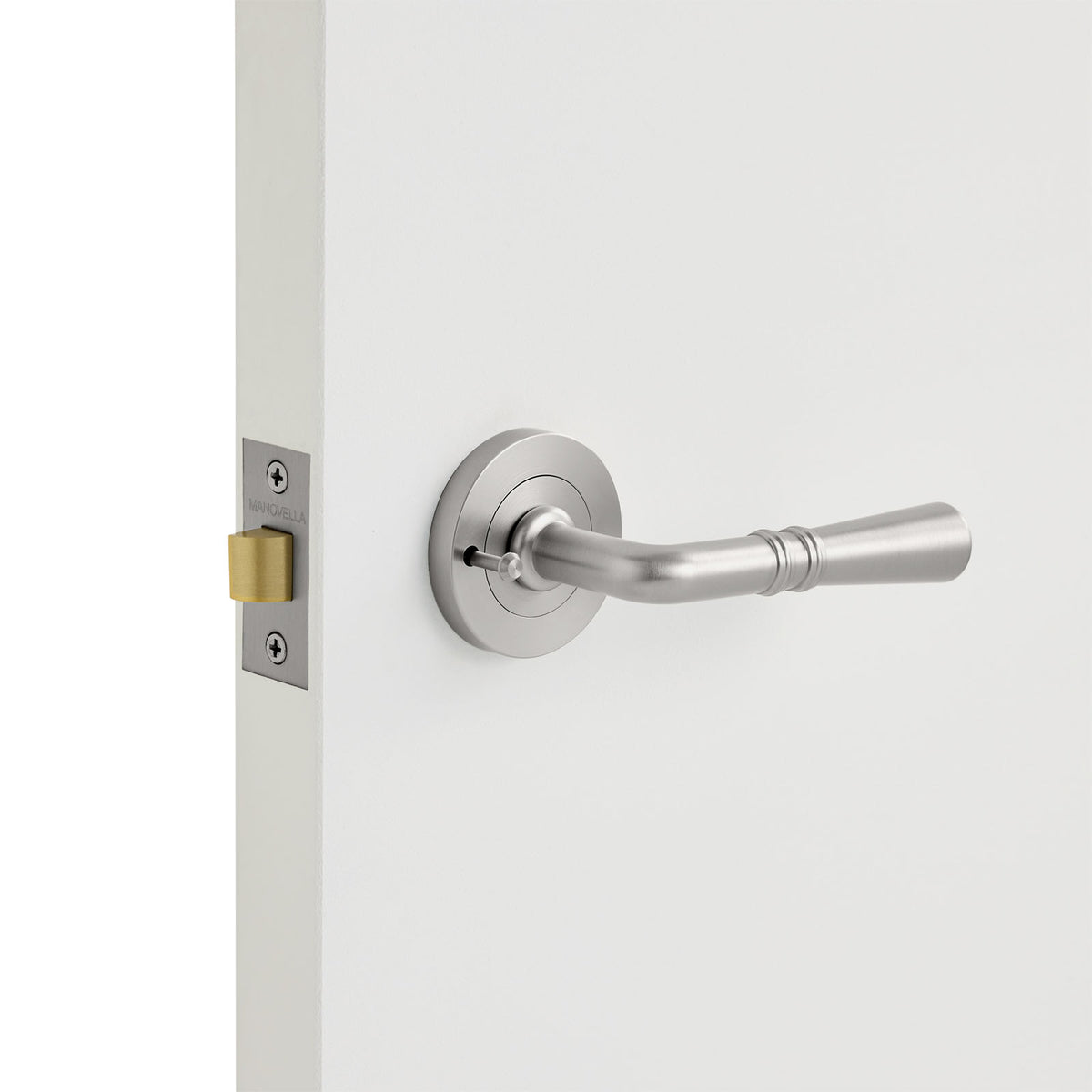 Brushed Nickel Privacy Door Handle - Lexton