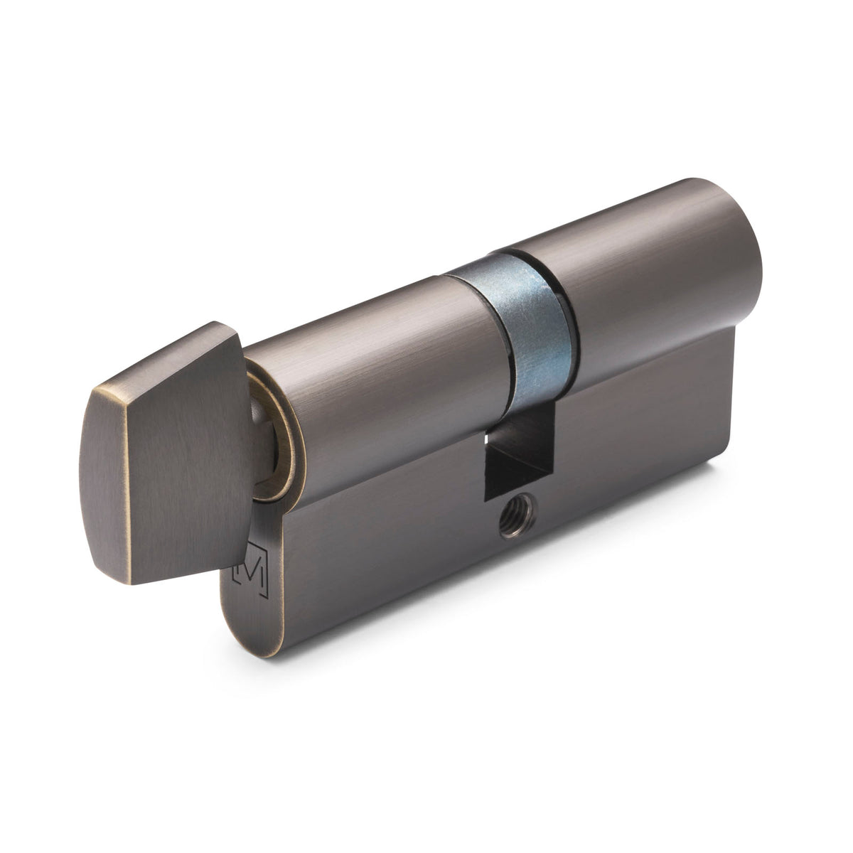 Aged Brass High Security Turn Snib 5 Pin Euro Cylinder