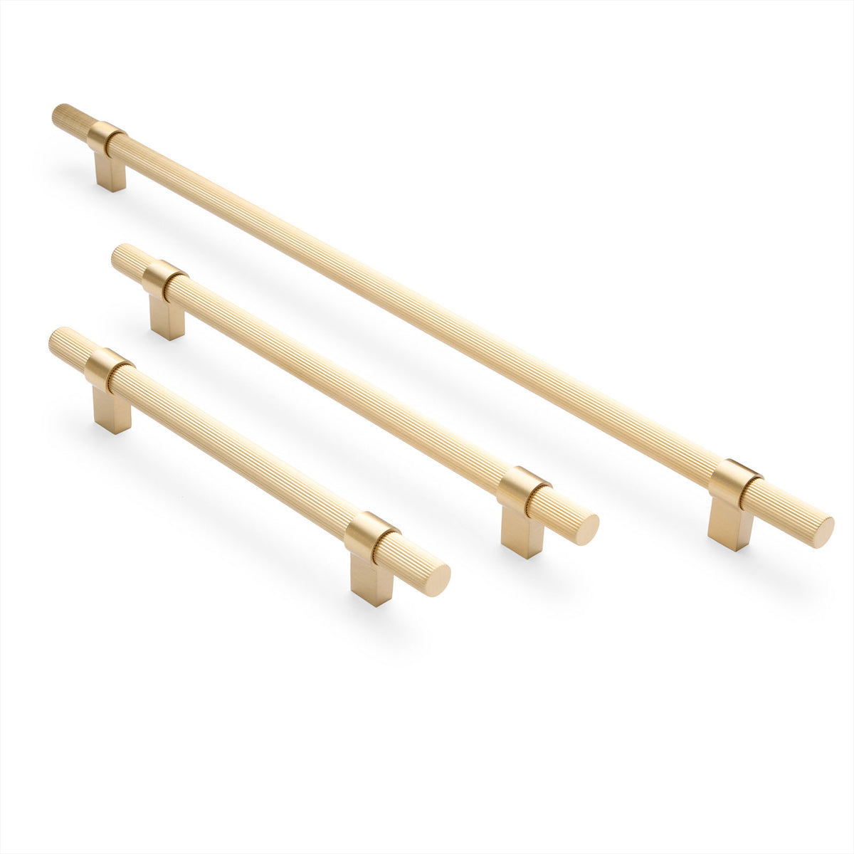 Brushed Brass Fluted Pull - Cassandra