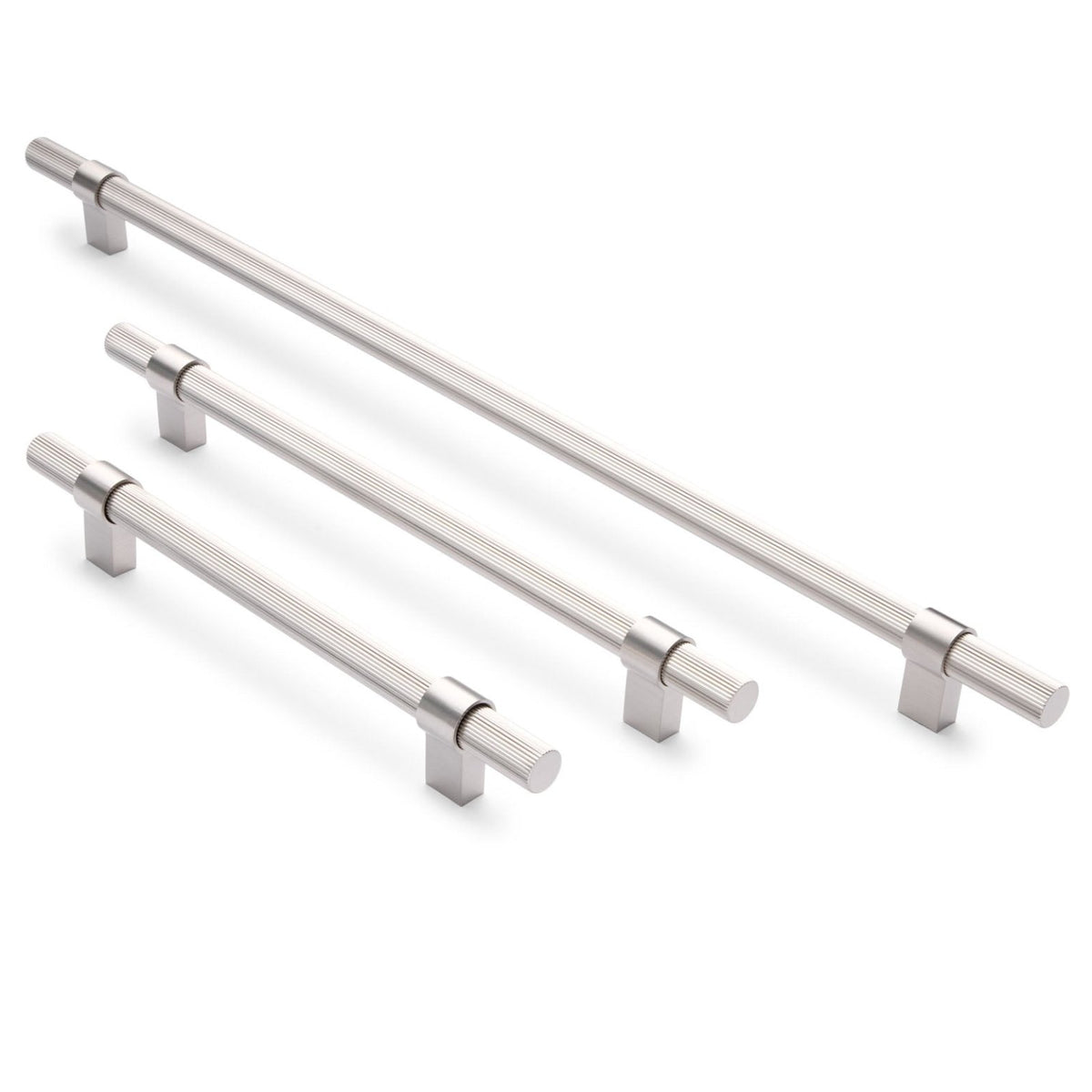 Brushed Nickel Fluted Pull - Cassandra