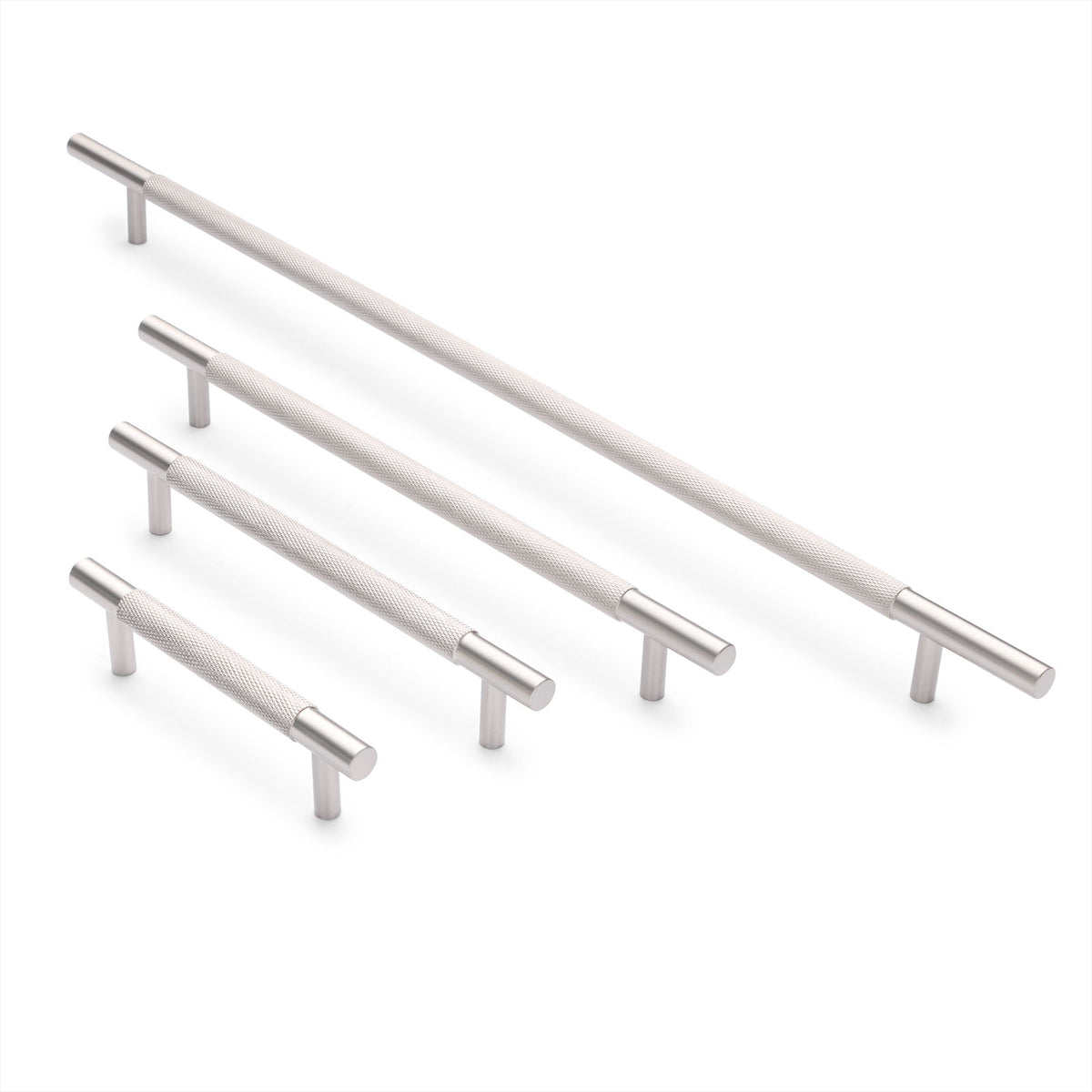 Brushed Nickel Knurled Drawer Pull - Charmian