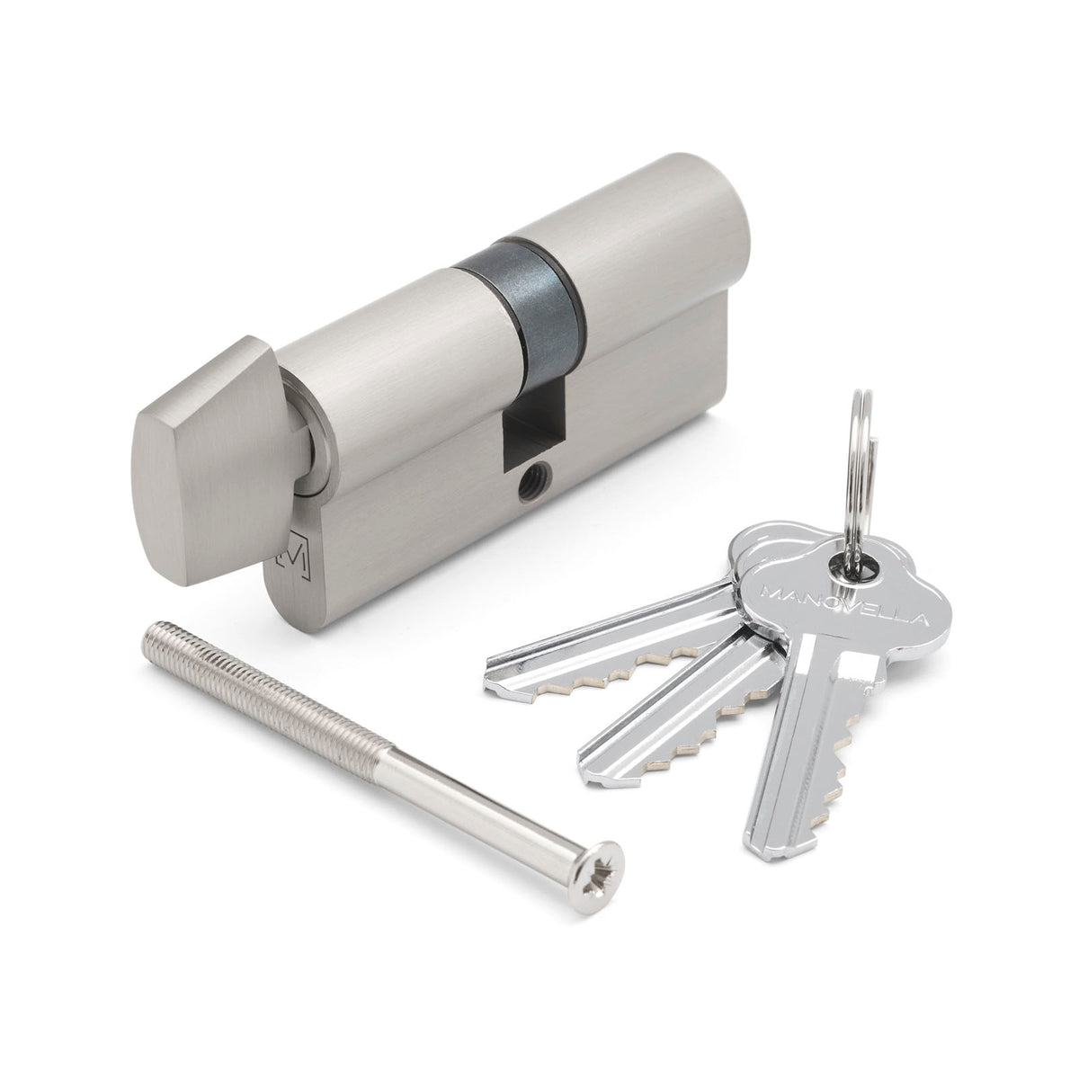 Brushed Nickel High Security Turn Snib 5 Pin Euro Cylinder