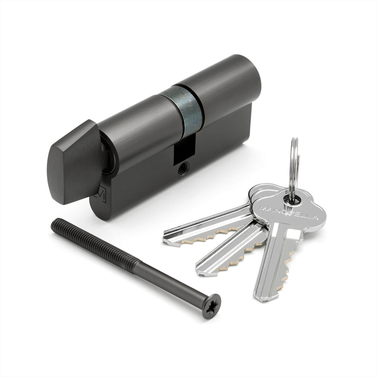 Gunmetal High Security Turn Snib 5 Pin Euro Cylinder