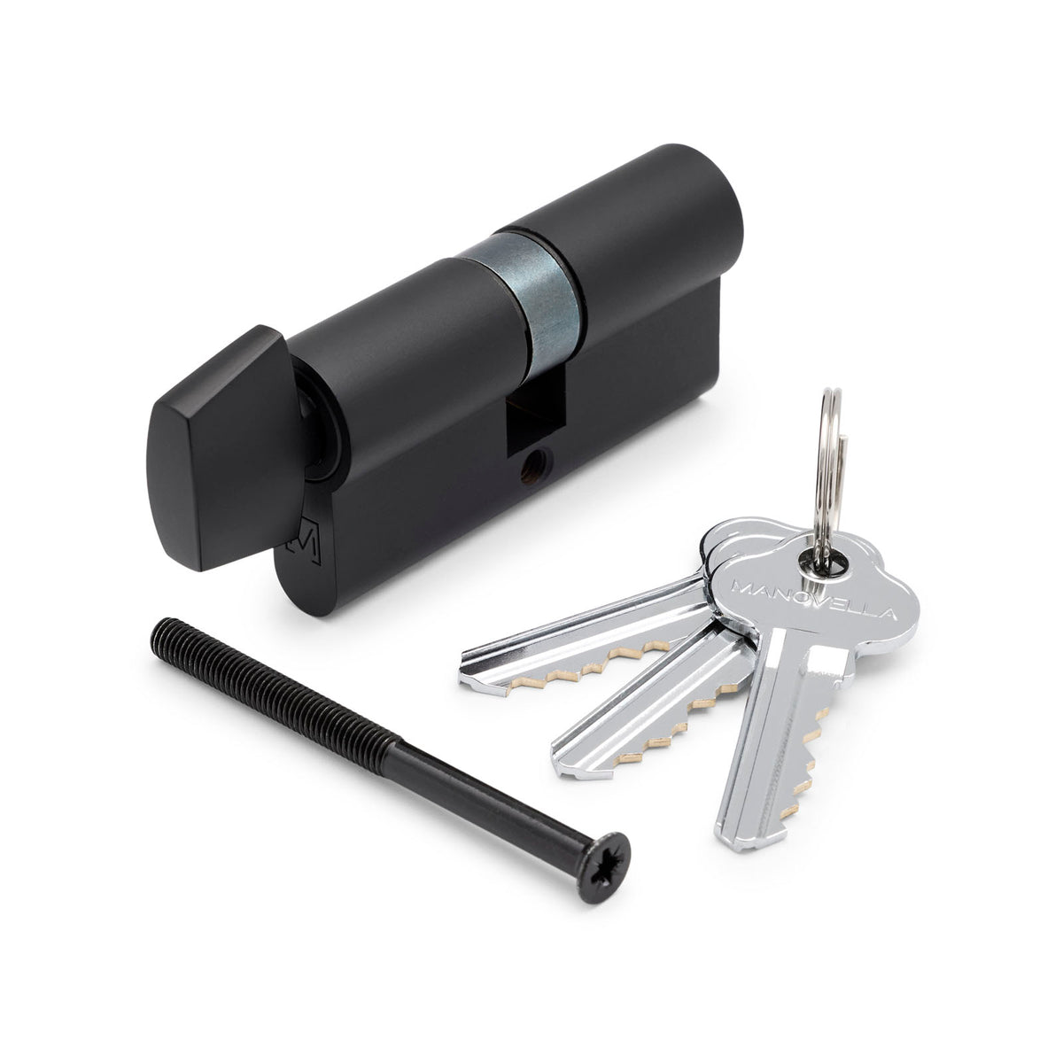 Matt Black High Security Turn Snib 5 Pin Euro Cylinder