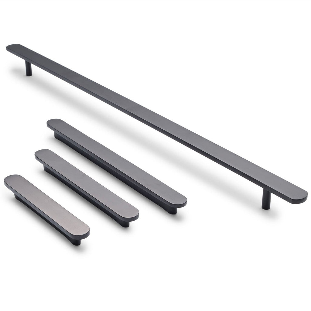 Matt Black Oval Profile Cabinet Pull - Imogen