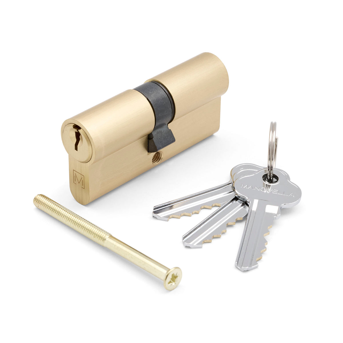 Satin Brass High Security Dual Function 5 Pin Euro Cylinder