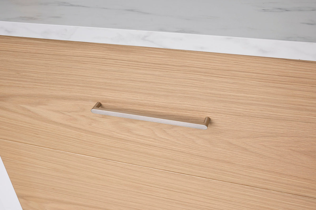 Brushed Nickel Straight Profile Cabinet Pull - Clio