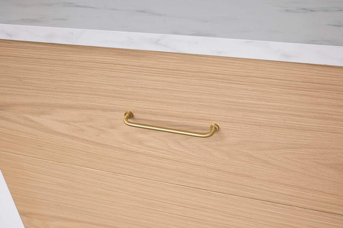 Brushed Brass Arched Pull - Daphne