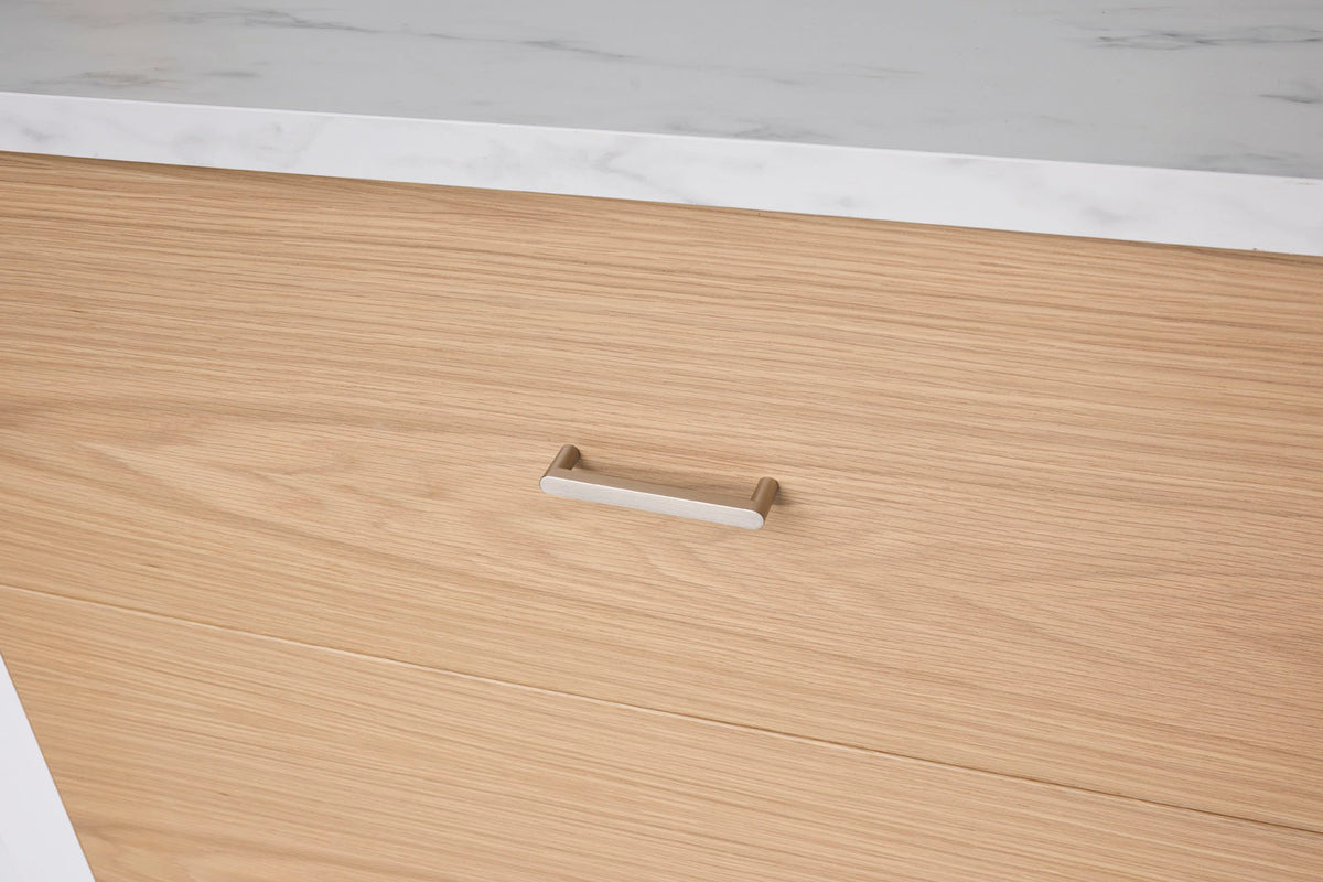 Brushed Nickel Straight Profile Cabinet Pull - Clio