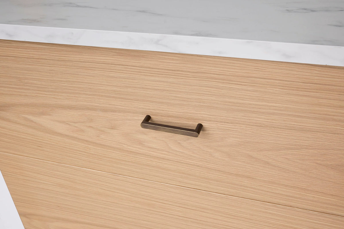 Aged Brass Straight Profile Cabinet Pull - Clio