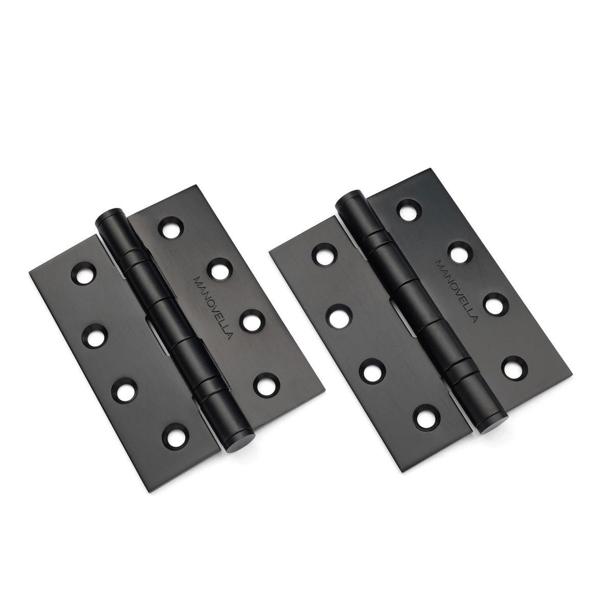 Matt Black Ball Bearing Hinge (Pair) 100mm x 75mm