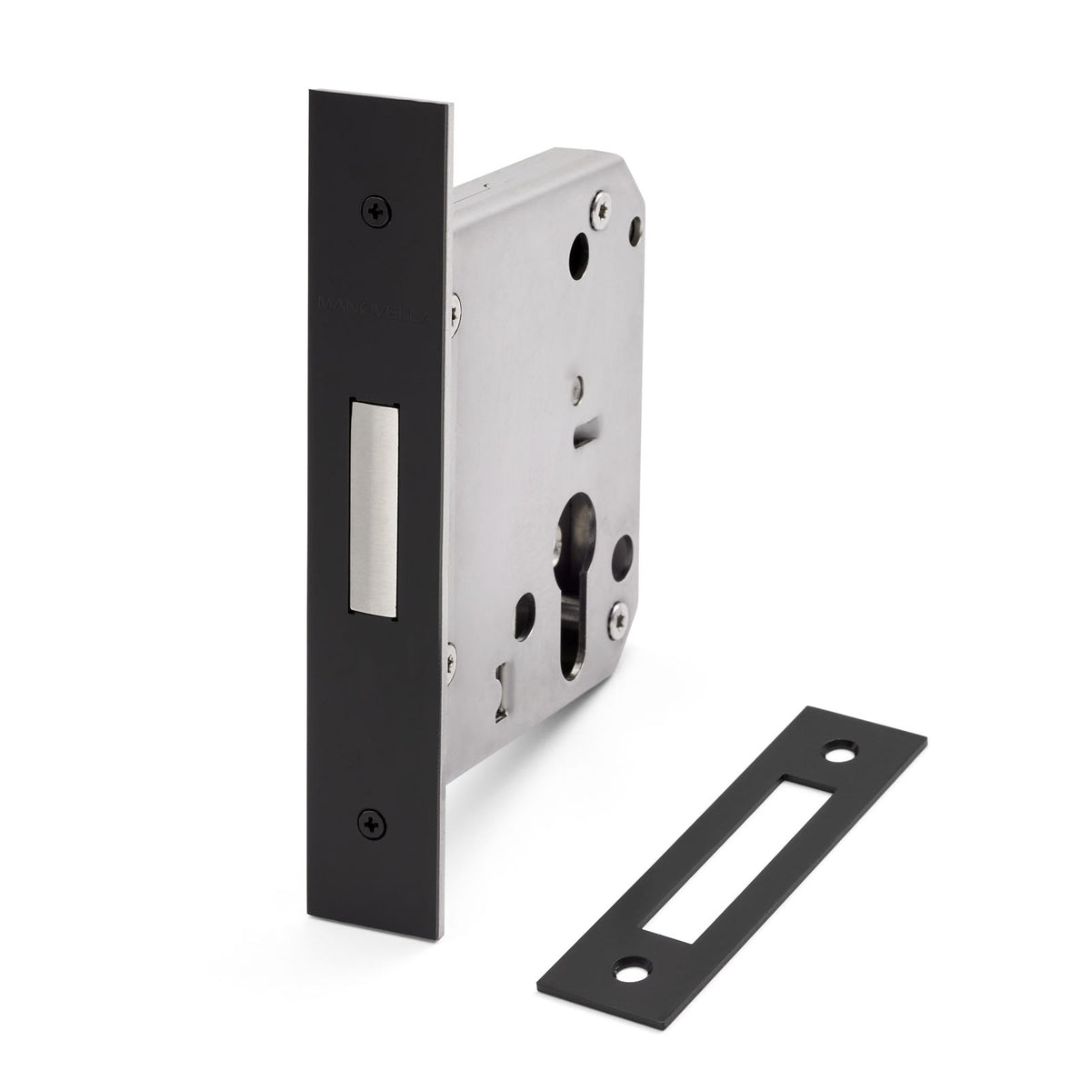 Matt Black Euro Mortice Deadbolt 316SSS (60mm Backset)