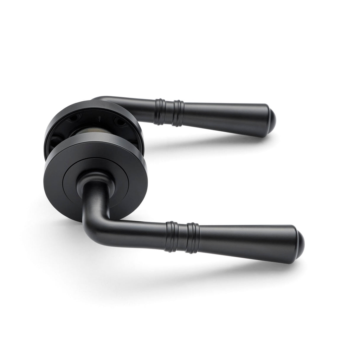 Matt Black Passage Door Handle - Lexton