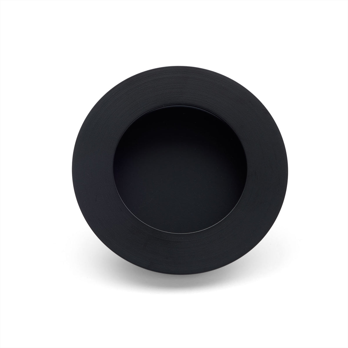 Matt Black Sliding Door Round Flush Pull 65mm